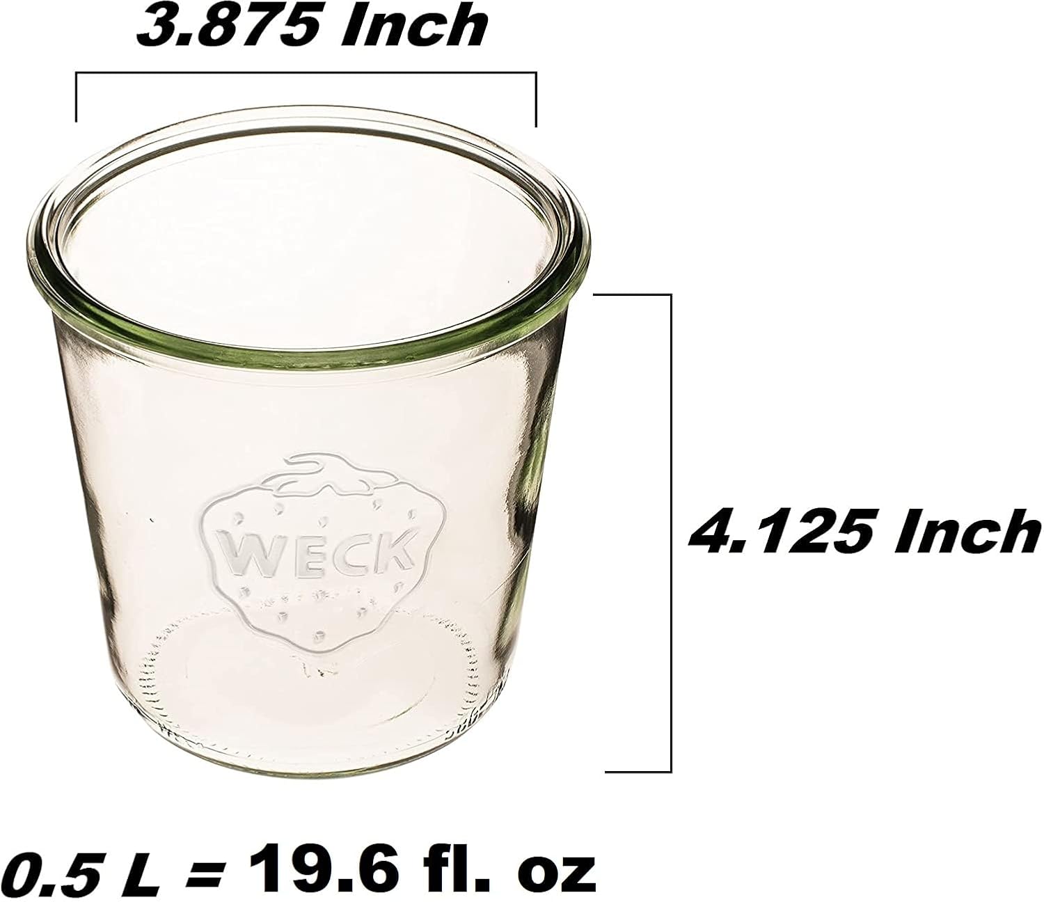 WECK Canning Jars 742 Mold Jars made of Transparent Glass - Eco-Friendly Canning Jar - Storage for Food