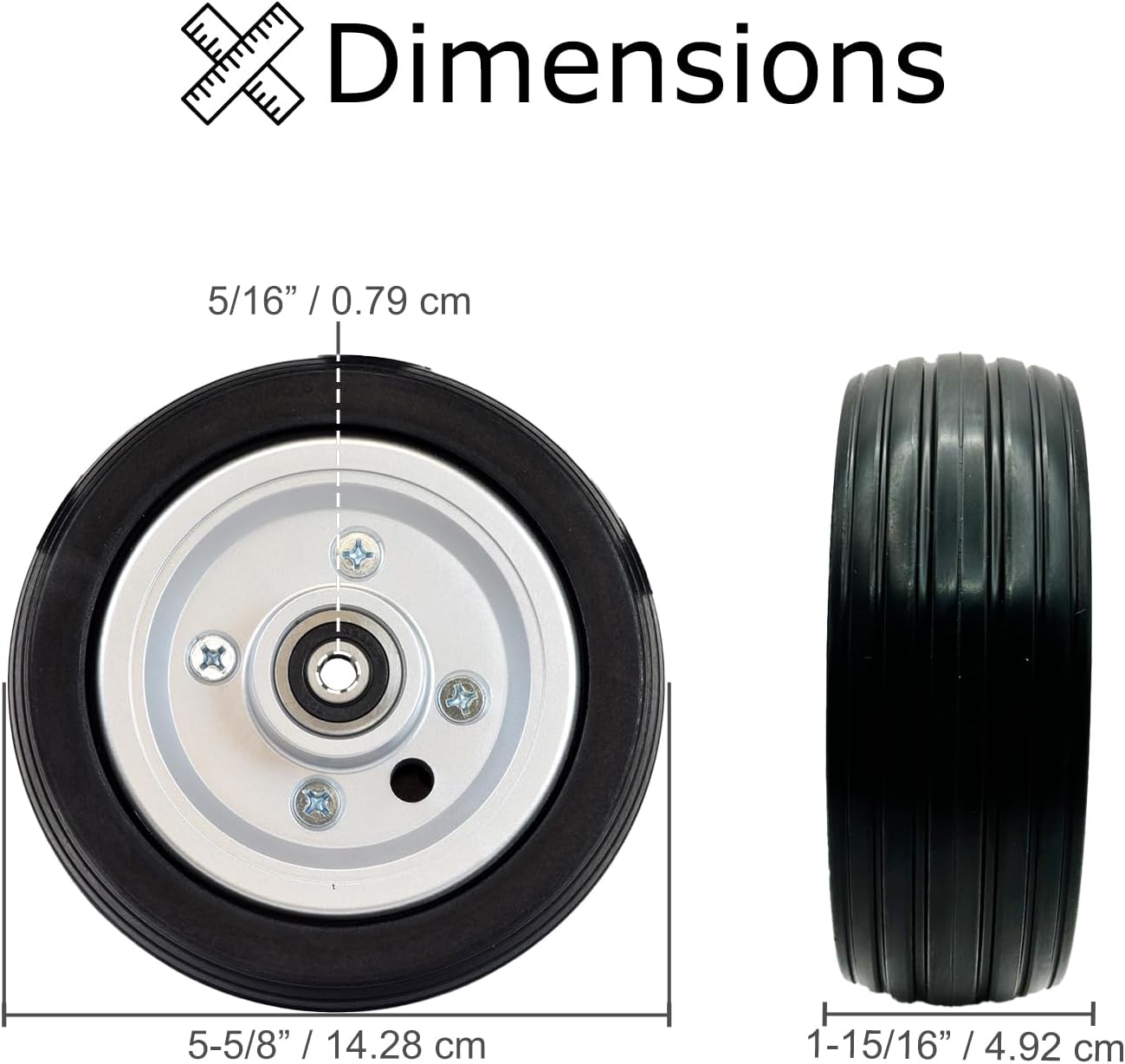 AlveyTech 6"x2" Rear Caster Wheel Assembly for Jazzy Select, Jazzy Select Elite