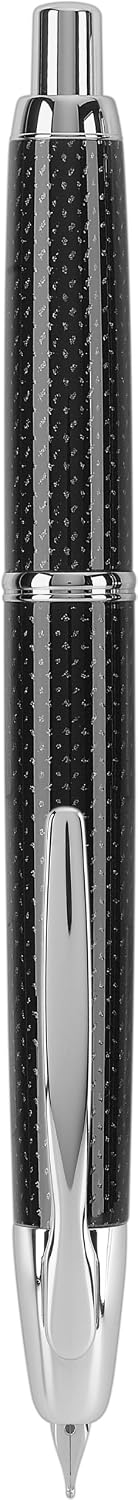 PILOT Vanishing Point Collection Refillable & Retractable Fountain Pen, Matte Black Barrel, Blue Ink, Fine Nib (60580)