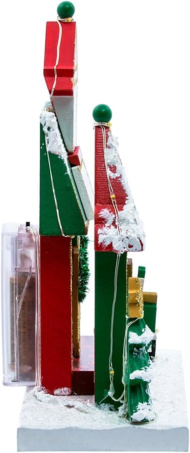 Kurt Adler C6879 9.75" Battery-Operated North Pole Train Station Building