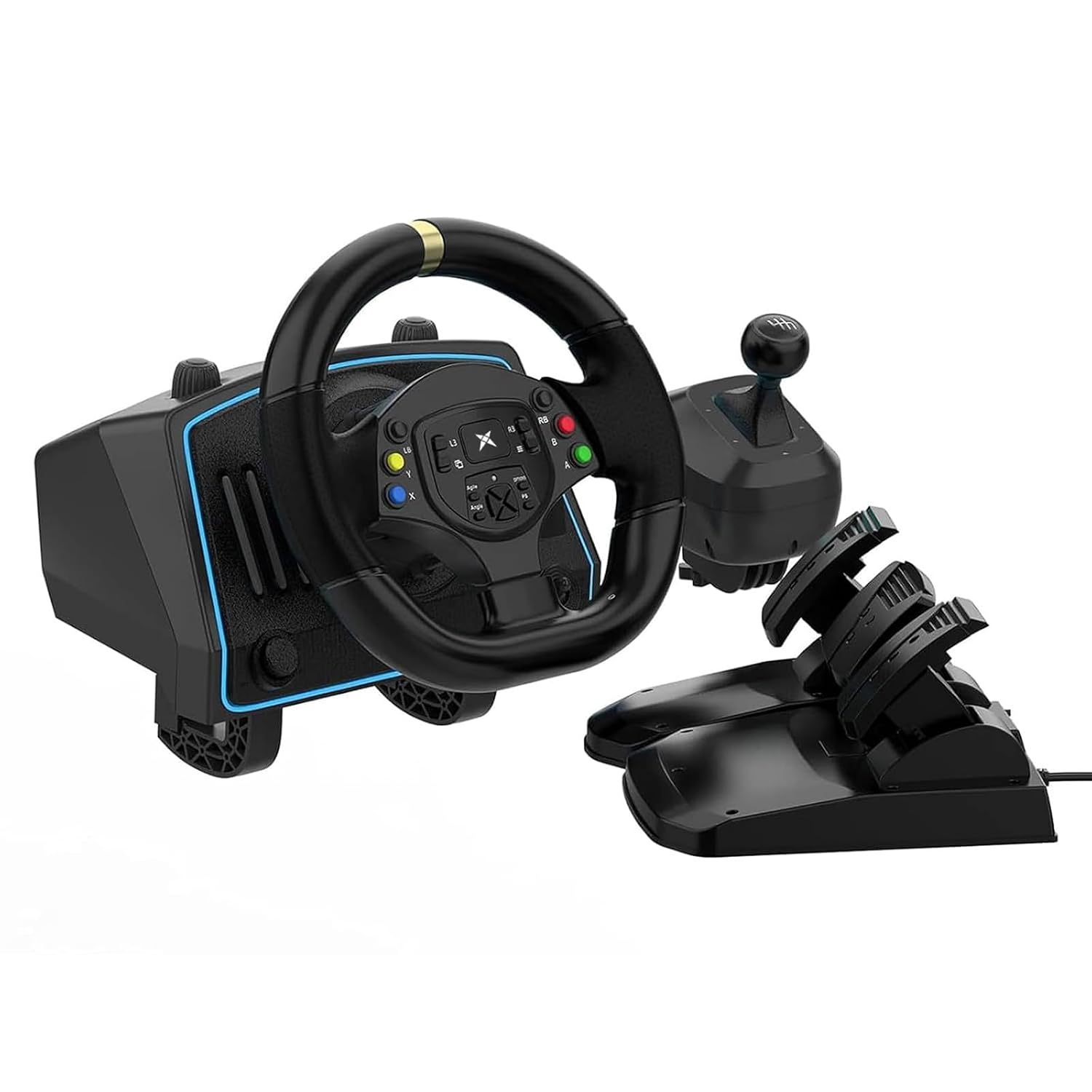 DOYO Gaming Steering Wheel with Pedals for PC, Xbox One, Xbox Series X