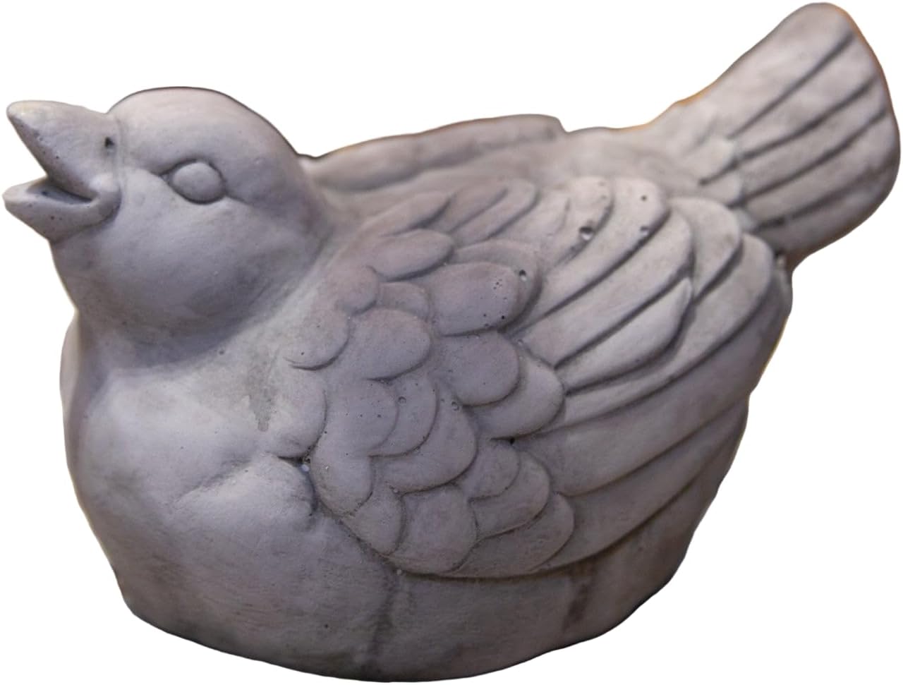 Small Cement Bird Statue, Gray Concrete Finish (8.25 X 5.25 X 6.25 In.) | Decorative Cement Bird Figurine With A Gray Concrete Finish, Ideal For Tables, Patios, Lawns, Yards, And Home Décor.