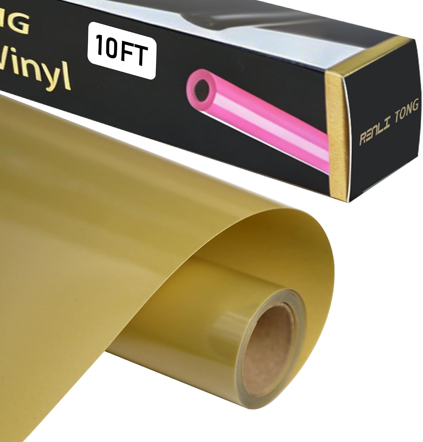 RENLITONG Heat Transfer Vinyl,12 Inch by 10ft White Iron on Vinyl