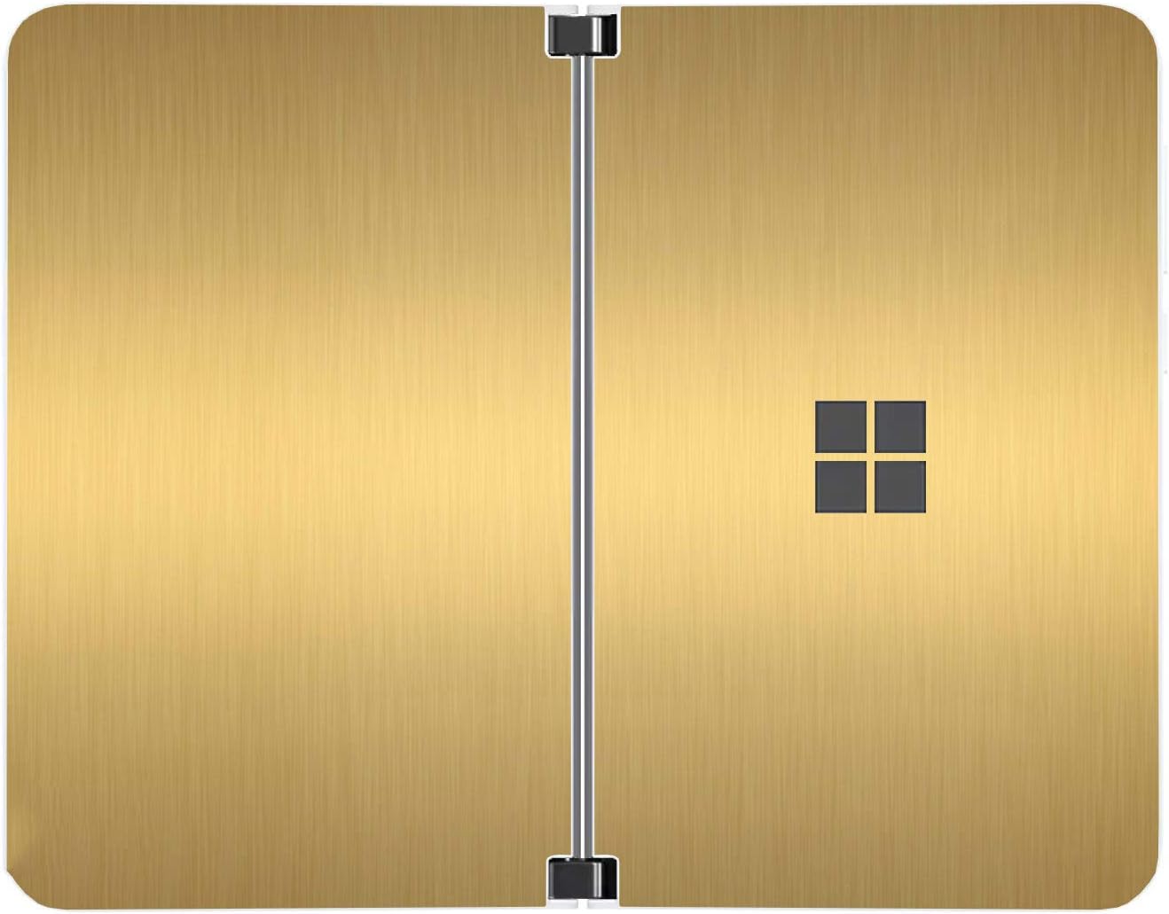 SopiGuard Sticker for Surface Duo Phone Edge-to-Edge Precision Vinyl Skin Wrap (Leather Textured)