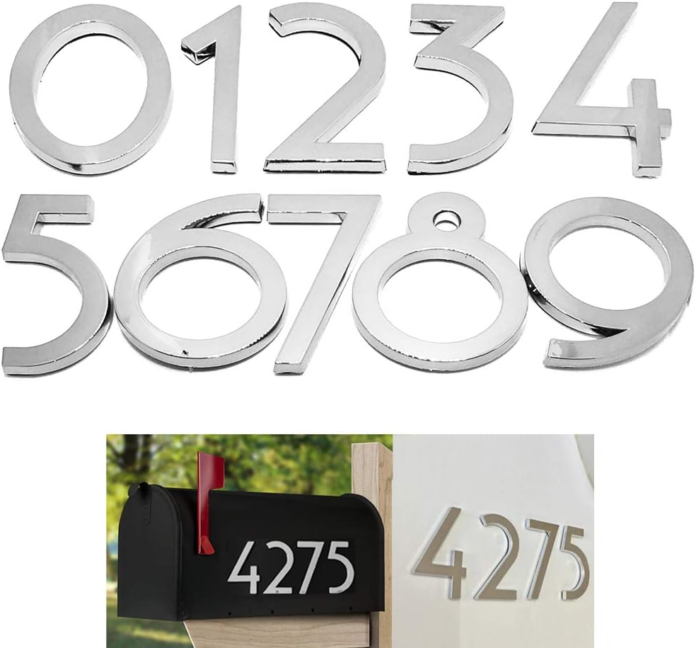20 Pack Mailbox Numbers 0-9, 2.76 Inch High, Door Address Numbers Stickers for Apartment, House, Room, Office, Cars, Trucks