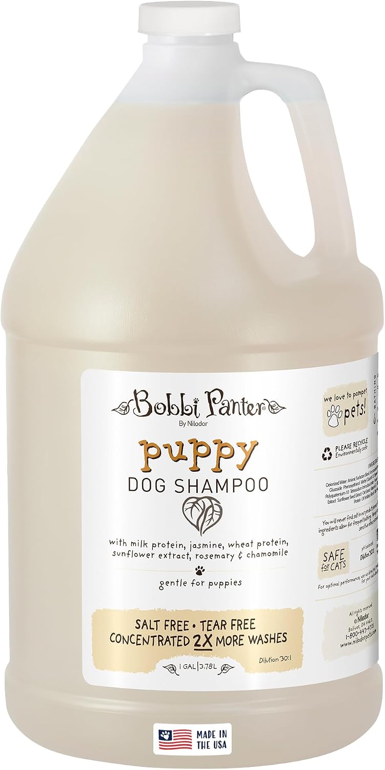 Bobbi Panter Soothing Dog Shampoo Tea Tree, Lavender, Cucumber & Oat Protein – Natural Formula for Sensitive Skin & Irritation Relief, Tear-Free, 30:1 Concentrate, Made in USA, 14 oz