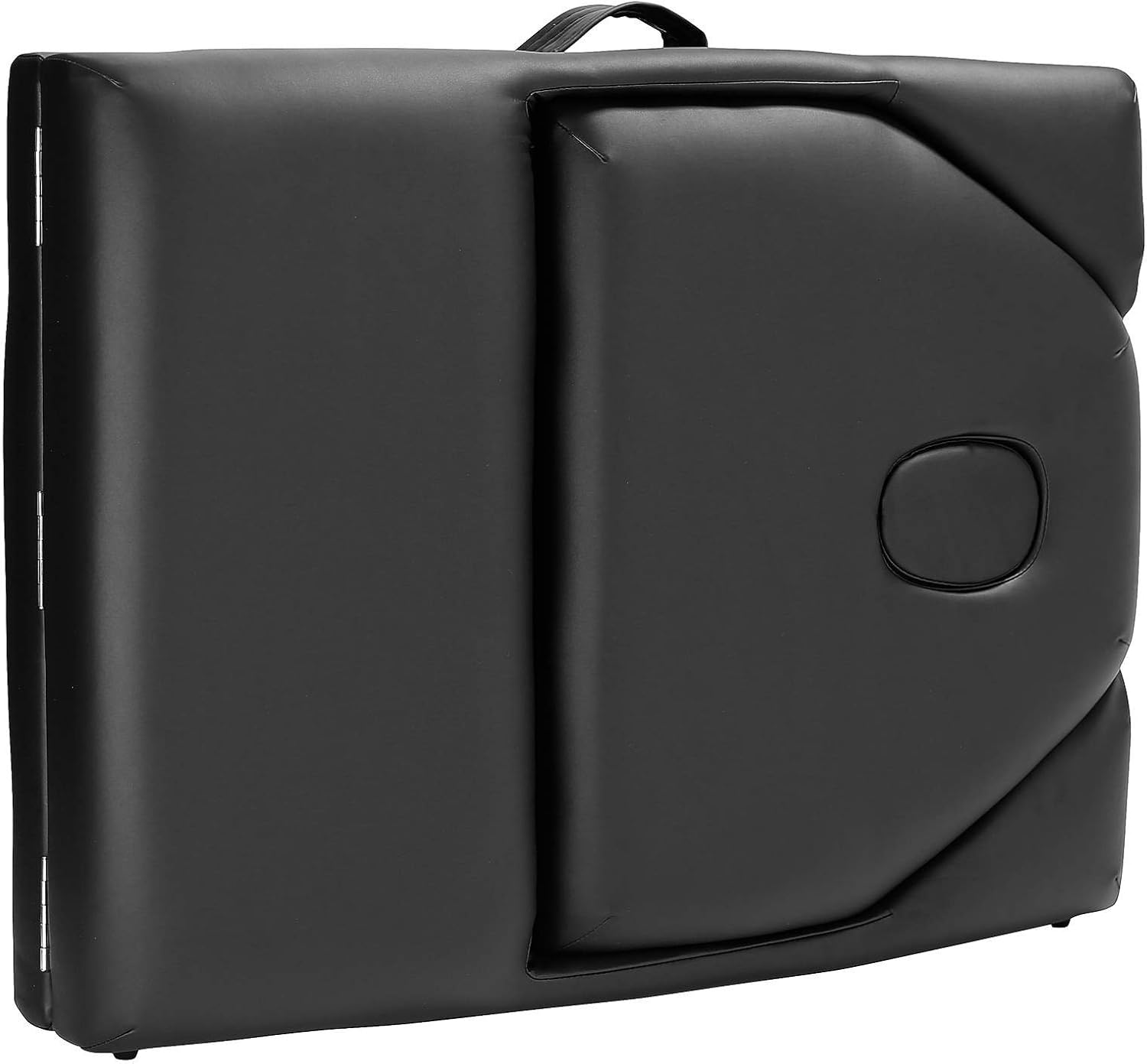 Saloniture Professional Portable Massage Table with Backrest - Black