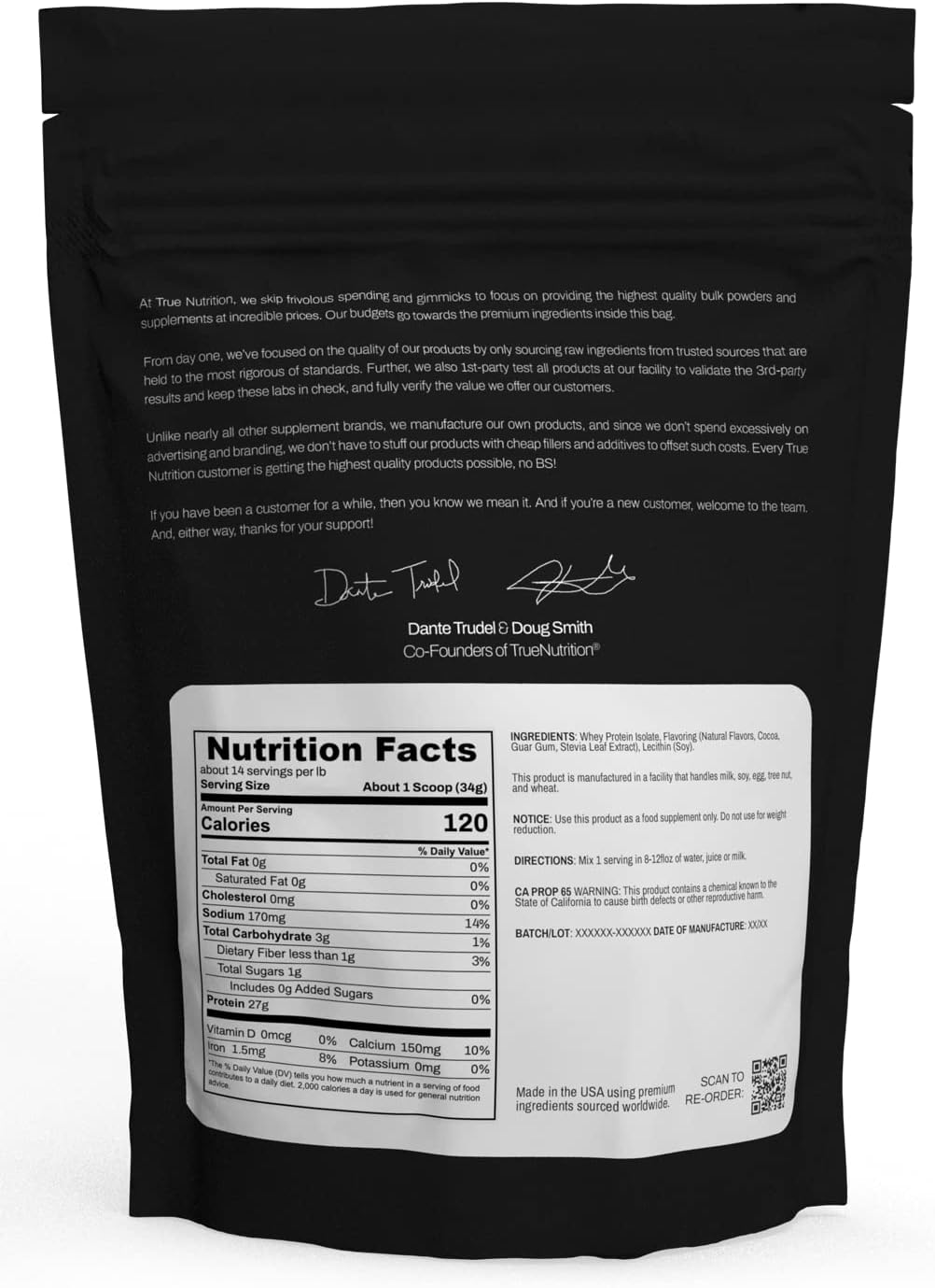 True Nutrition Whey Protein Isolate, Unflavored, 1lb | Cold-Filtered, 30g Protein per Serving, Unsweetened, No Additives, Keto, Gluten Free, Lactose Free, Non-GMO