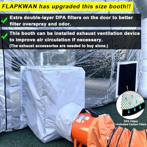 28X15X10FT Inflatable Spray Paint Booth Tent with Upgrade High-Power Blowers 950W+950W