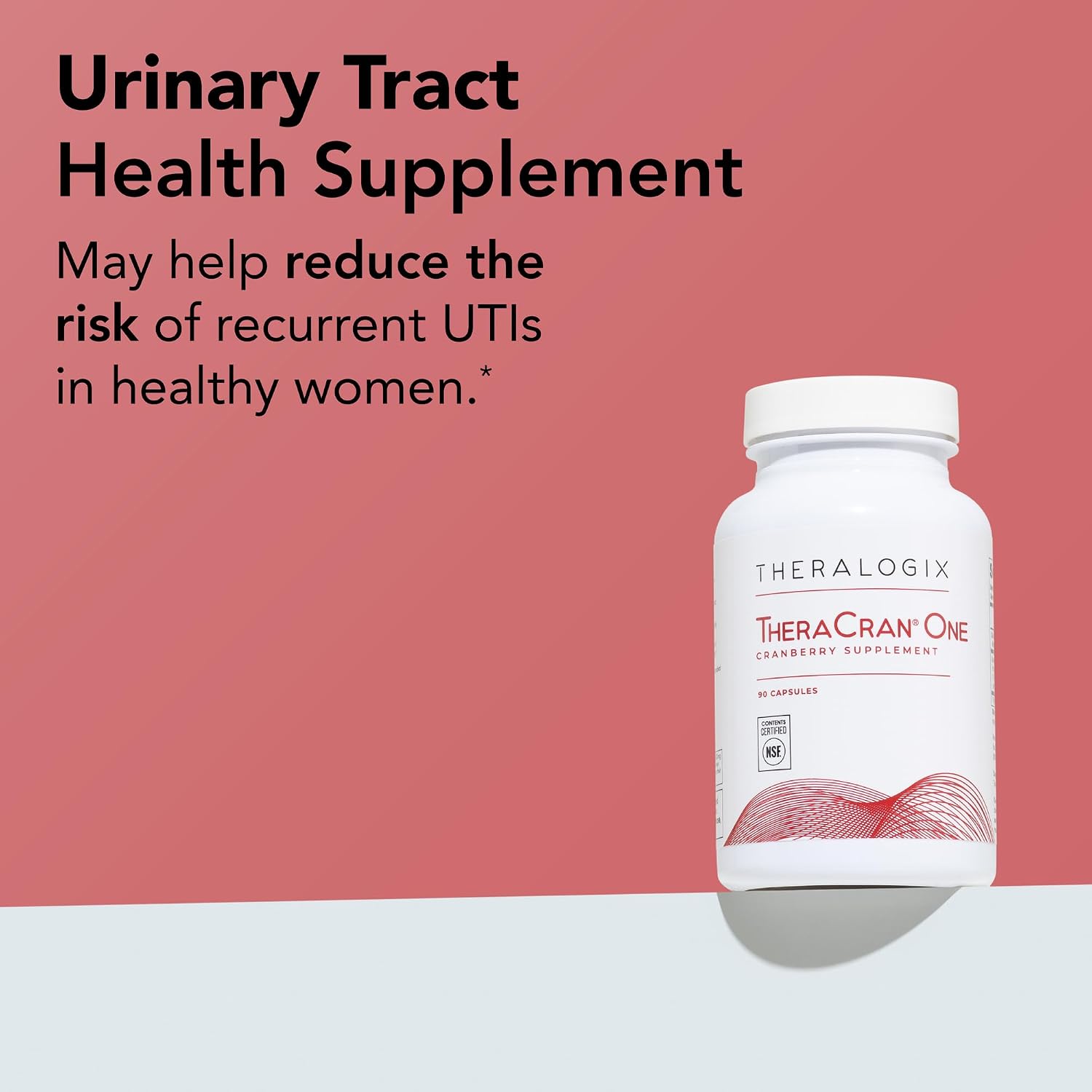 Theralogix TheraCran One Cranberry Capsules - 90-Day Supply - Supplement for Men & Women - to Support Urinary Tract Health* - 36mg Soluble PACs per