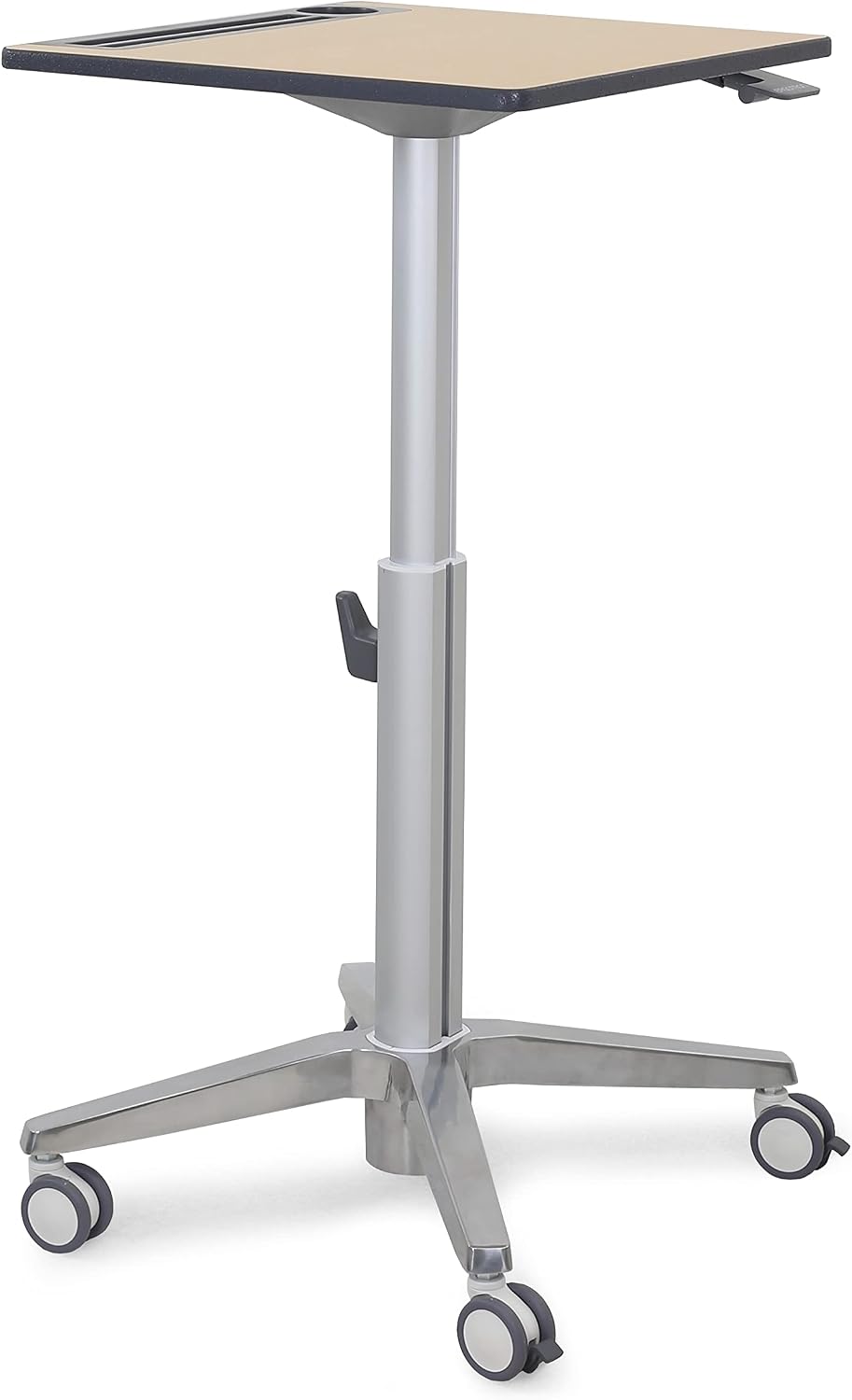Ergotron – LearnFit Mobile Standing Desk, Adjustable Height Small Rolling Laptop Computer Sit Stand Desk with Wheels for Classroom, Office, Medical or Home Use – Adjusts from 33 to 49 Inches – Grey
