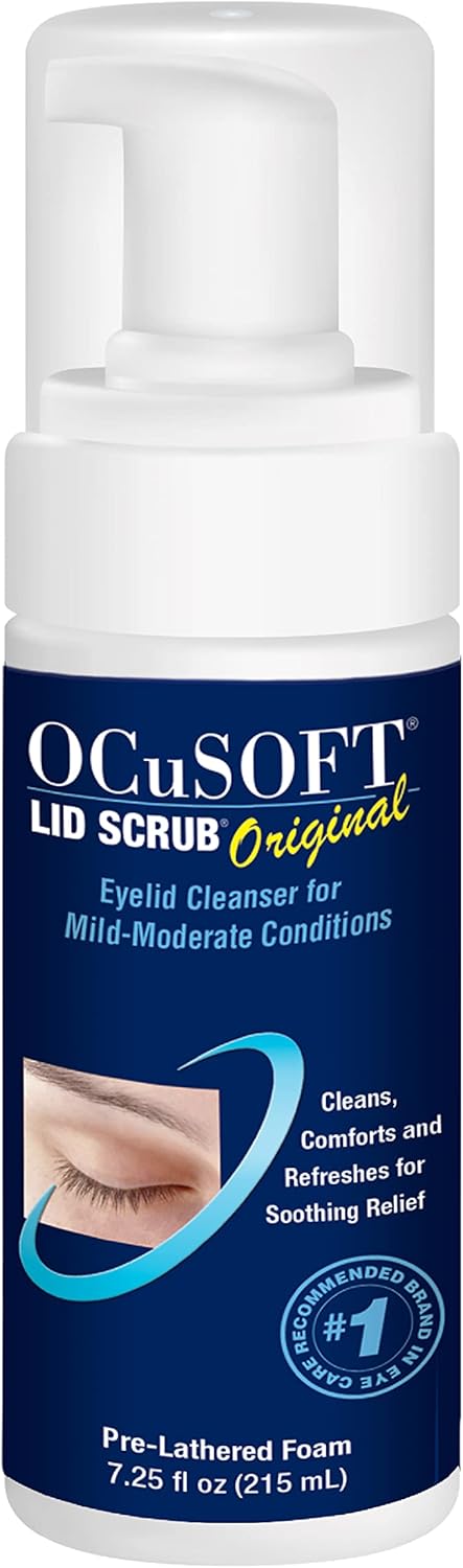 OCuSOFT Original Foaming Eyelid Cleanser - Mild Instant Foam to Remove Oil, Dust