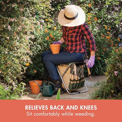 PICNIC TIME Garden Kneeler and Seat, Folding Gardening Bench