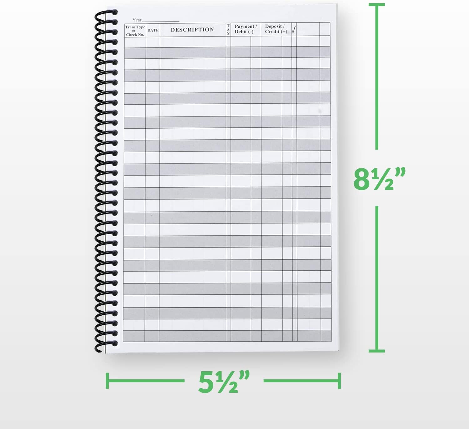 The Superior Register's Premium Check Book Register & Debit Card Ledger Notebook - Checking Account Register, Business Ledger, Cash Log & Expense Tracker - Standard Edition - 1 Pc, Teal