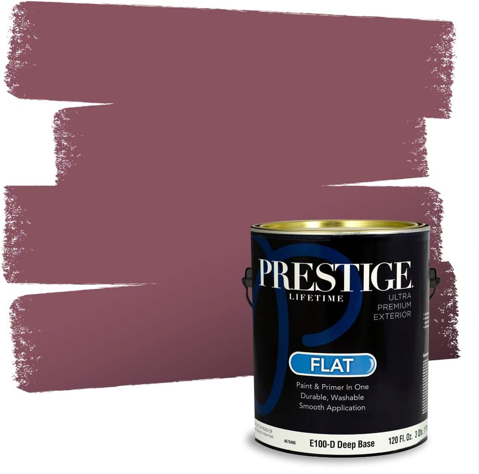 PRESTIGE E500-P-SW6303 Exterior Paint and Primer in One, 1-Gallon, Semi-Gloss, Comparable Match of Sherwin Williams Rose Colored, 1 Gallon, SW17-Rose