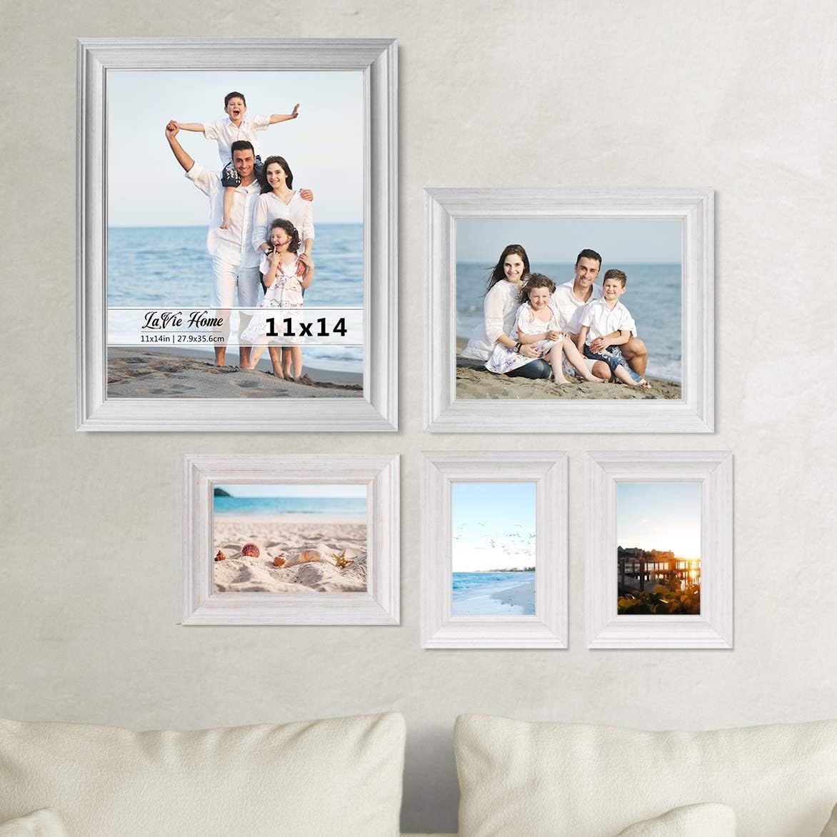 LaVie Home 8x8 Picture Frames (1 Pack, Gold) Square Photo Frame Set with High Definition Glass for Wall Mount & Table Top Display