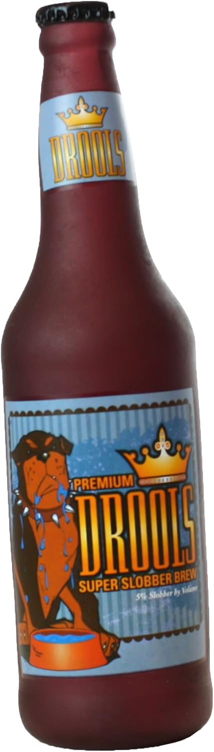 SILLY SQUEAKERS Tuffy Beer Bottle Dog Toy: Squeaky Dog Toy, Washable and Floats, Vinyl