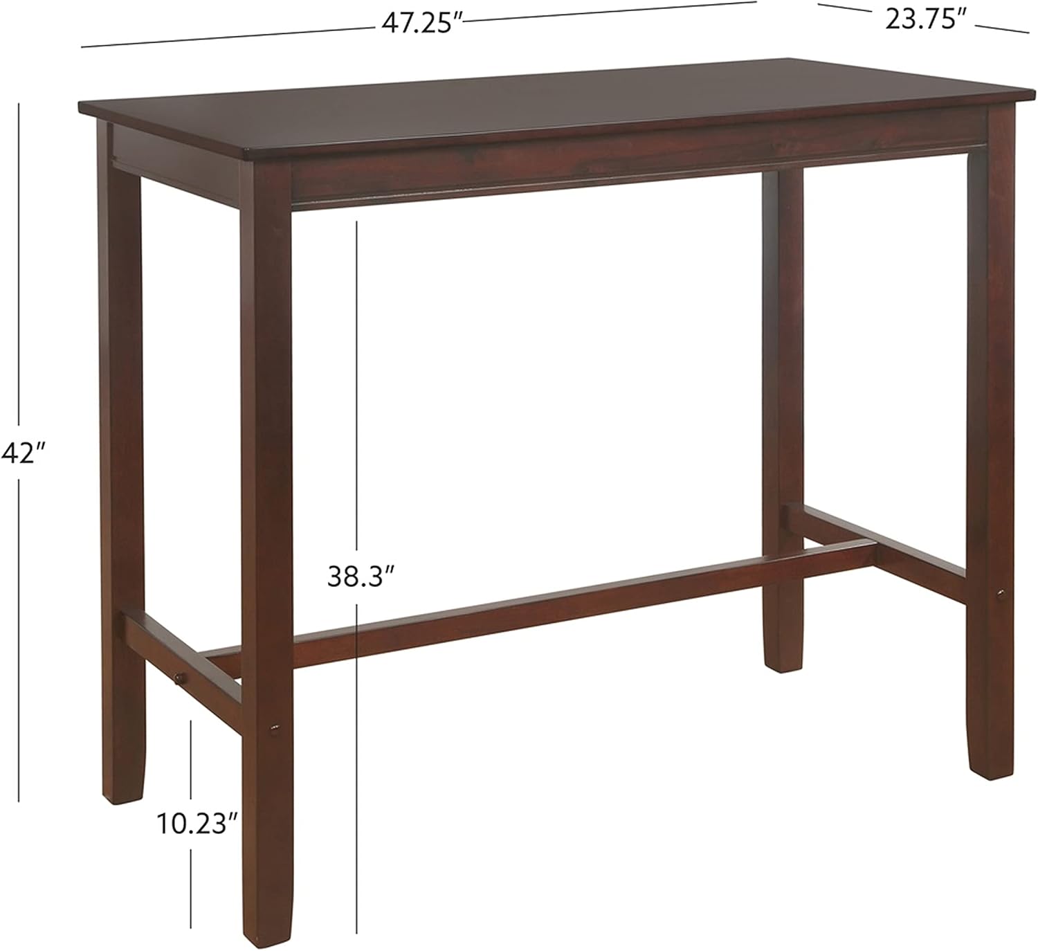 Linon Claridge Rustic Wood 36 inch Height Pub Table