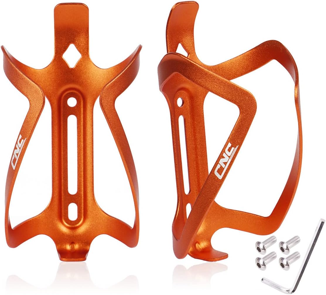 CNC Bike Water Bottle Holder，2-Pack Bike Bottle Cage for MTB Road Bike，Black