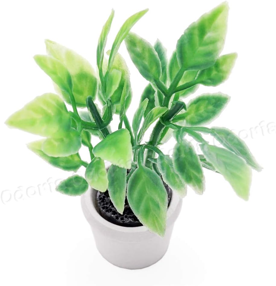 Odoria 1/12 Miniature Green Plants Dollhouse Decoration Accessories