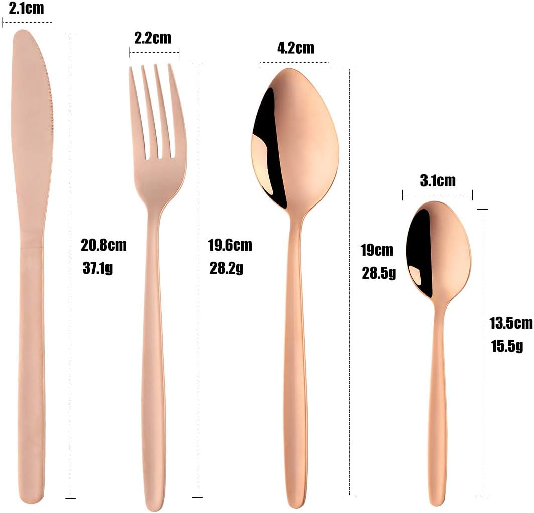 BuyGo Rainbow Silverware Set Flatware Set Stainless Steel Colorful Dinnerware Set 16-Piece Multicolor Cutlery Set, Service for 4