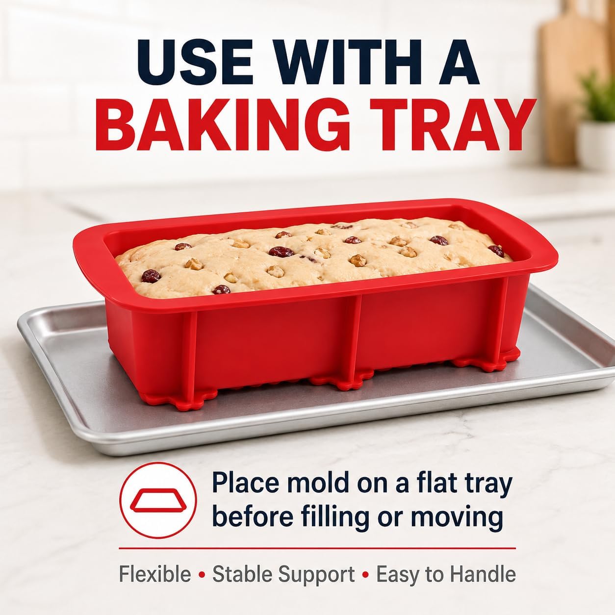 Set of Two Nonstick Loaf Pan For Homemade Bread Making,Soap, Fudge, Meatloaf and more (2 Pack Bread Mold)