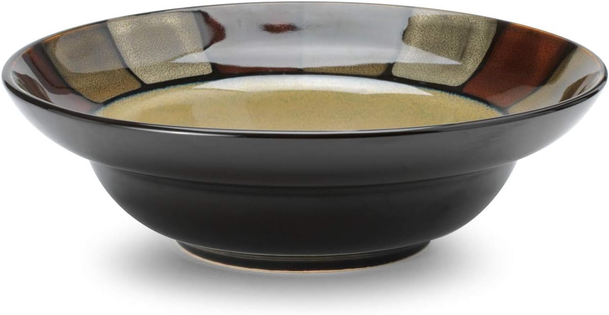 Pfaltzgraff Taos 16-Piece Stoneware Dinnerware Set, Service for 4,Beige/Olive