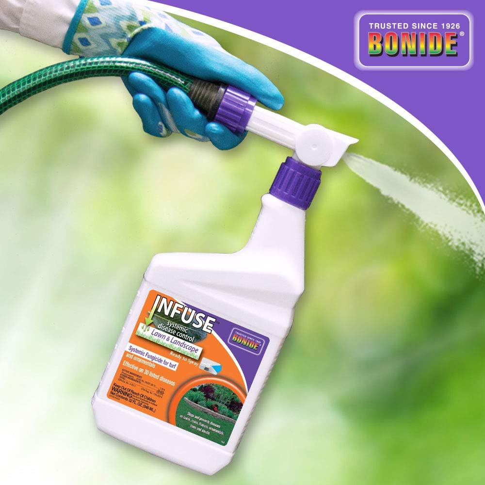 Bonide Infuse Systemic Disease Control Lawn & Landscape | 32 oz Ready-to-Spray Fungicide for Turf & Ornamentals