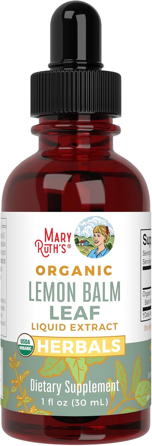 MARYRUTH'S Organic Lemon Balm Leaf Liquid Extract, Mood Support, 1 Fl Oz