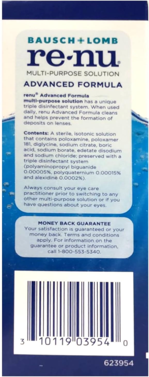 Renu Multi-Purpose Contact Lens Solution Travel Size,2 Fl Oz (Pack of 3)