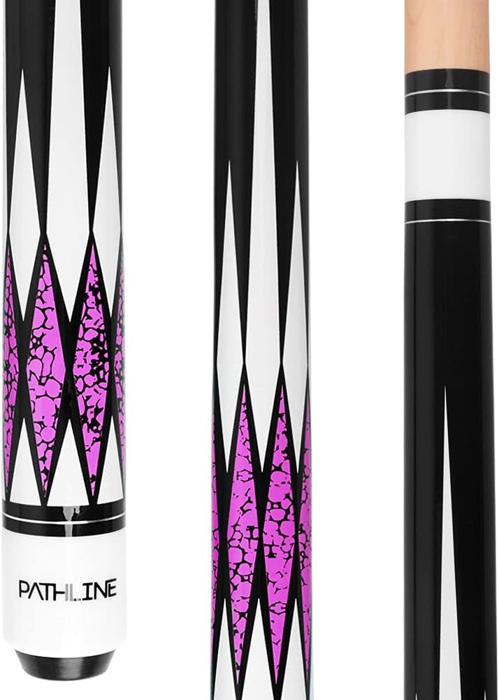 Pool Cue Stick - 58 inch Maple Billiard Pool Stick (Multicolour) | Imitation Turquoise Design, 18-21oz Weight Options, 13mm Leather Tip, For Beginner & Intermediate Player