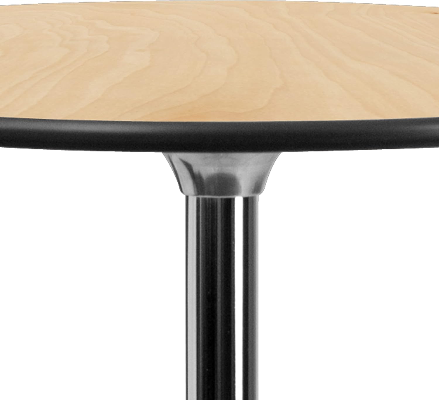Flash Furniture Lars 24" Round Wood Cocktail Table with 30" and 42" Adjustable Columns, Adjustable Bar Height, for Events or Home Use