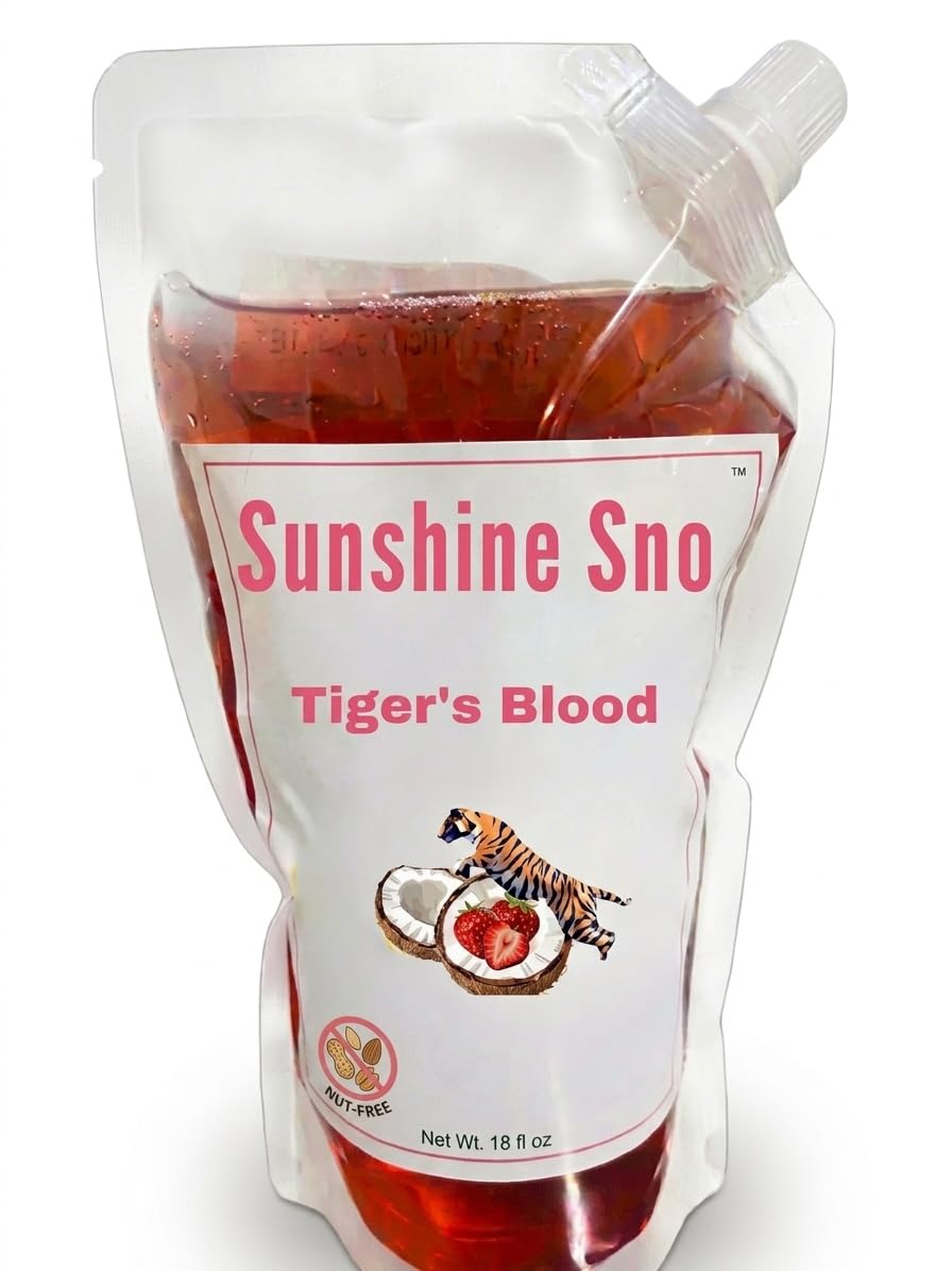Sunshine Sno Organic Snow Cone Syrup Tiger's Blood- 18oz