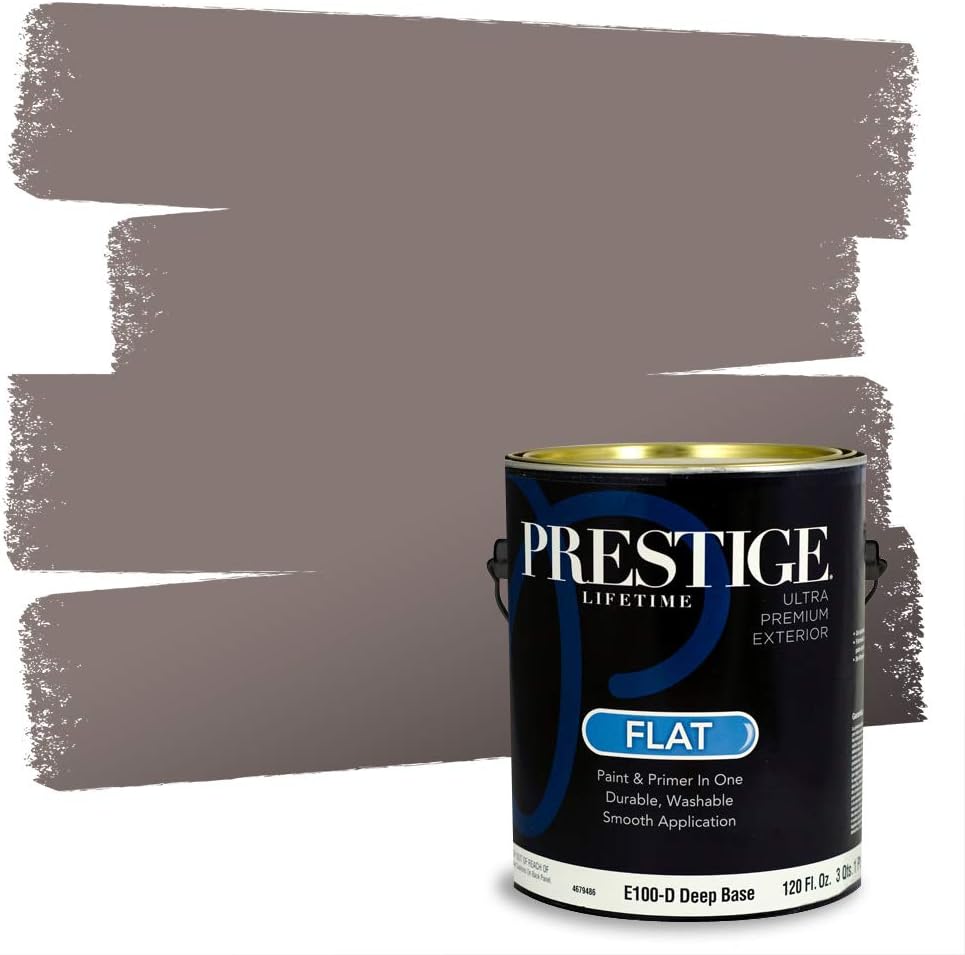 PRESTIGE Paints Exterior Paint and Primer In One, 1-Gallon, Satin, Comparable Match of Sherwin Williams* Socialite*