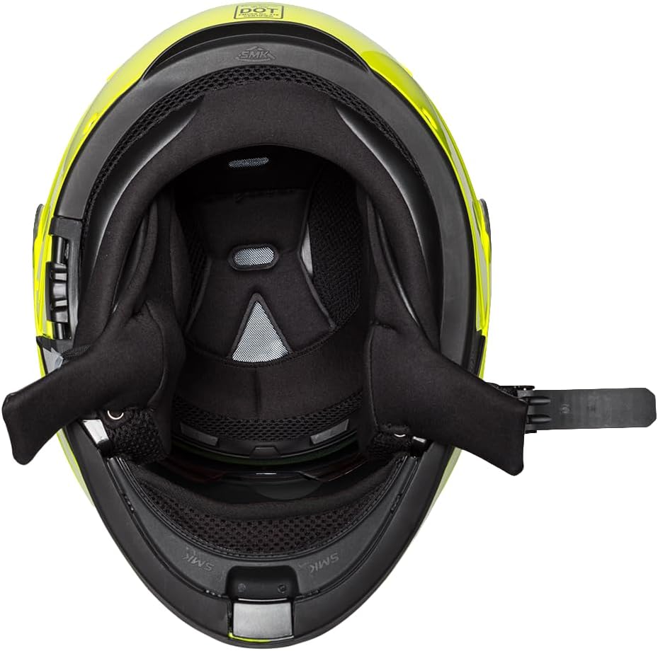 Daytona Helmets - Fluorescent Yellow | Lightweight Dirt Bike | Anti-Scratch Shield | DOT Approved & Anti Fog | Dual Density EPS Liner | Bluetooth