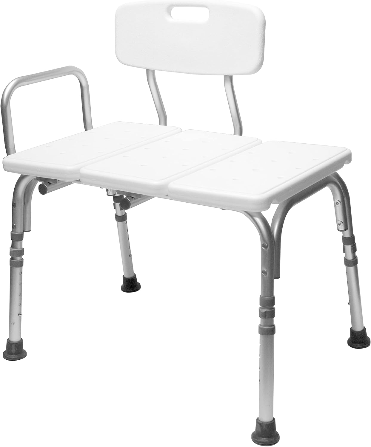 Carex Shower Bench and Shower Chair For Elderly and Disabled with Height Adjustable Legs, Tub Bench Converts to Right or Left Hand Entry