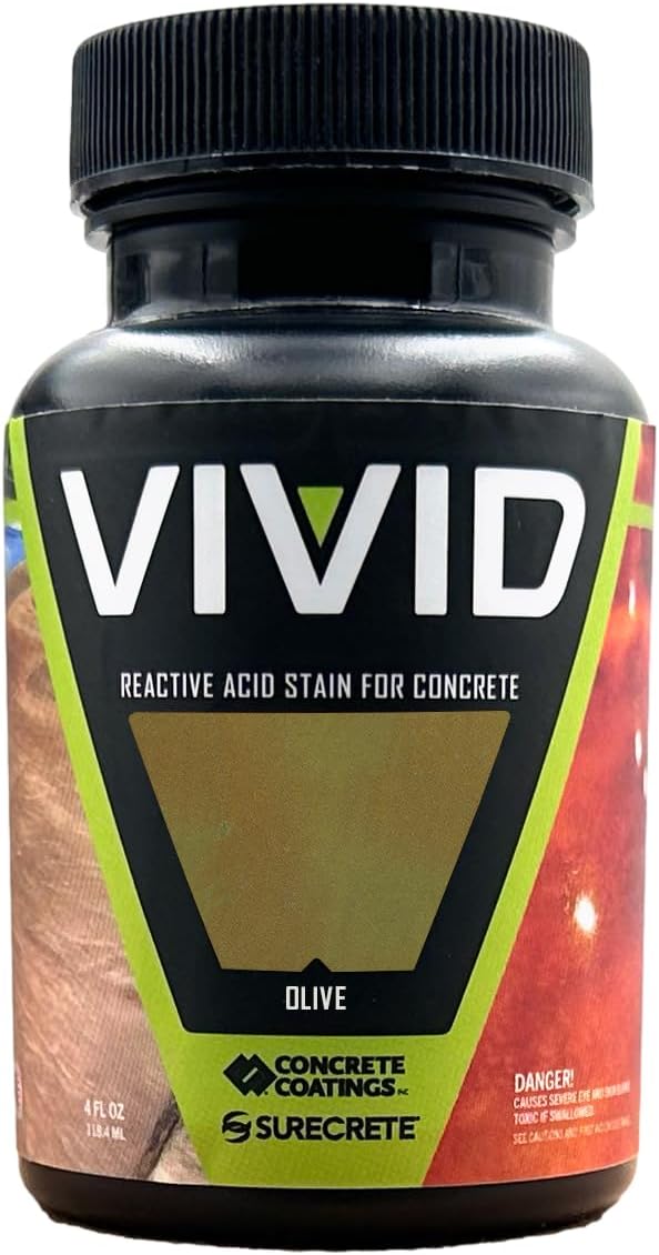 CC Concrete Coatings Vivid Acid Stain for Concrete | Weathered Terracotta | 4 oz Tester