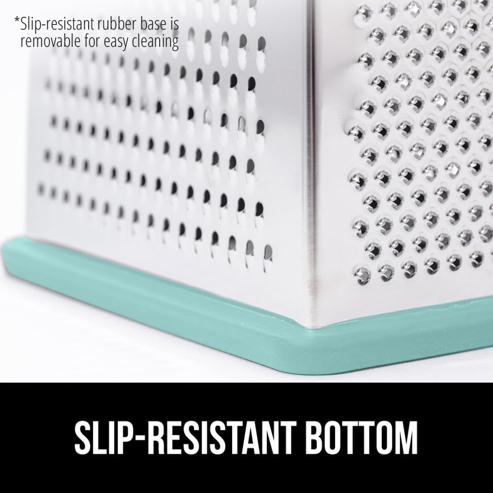 GORILLA GRIP® XL 4-Sided Stainless Steel BPA-Free Cheese Grater, Black