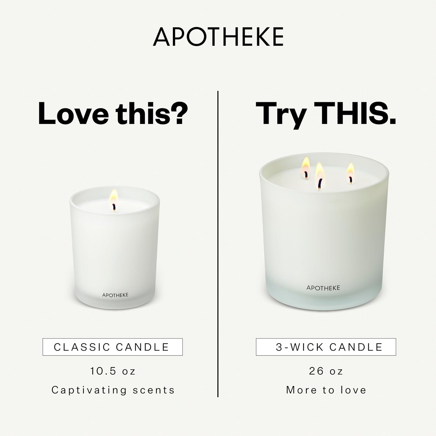 Apotheke Signature Scented Candles for Home, Canvas - 10.5 Oz | Long-Lasting Non-Toxic Soy Wax Jar Candle with Essential Oils, Large - Luxury Gift for Women & Men