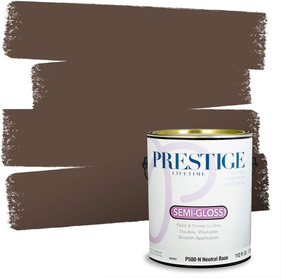 PRESTIGE Paints Exterior Paint and Primer In One, 1-Gallon, Flat, Comparable Match of Sherwin Williams* Sable*