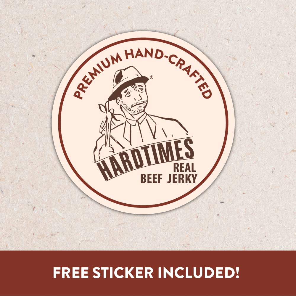 Hardtimes Original Beef Jerky, High Protein Snack, 4 x 2.25 oz Bags