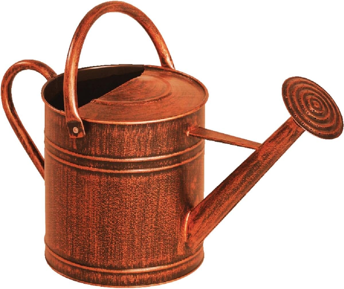 Panacea 84872 2 Gallon Brushed Bronze Watering Can, Brown