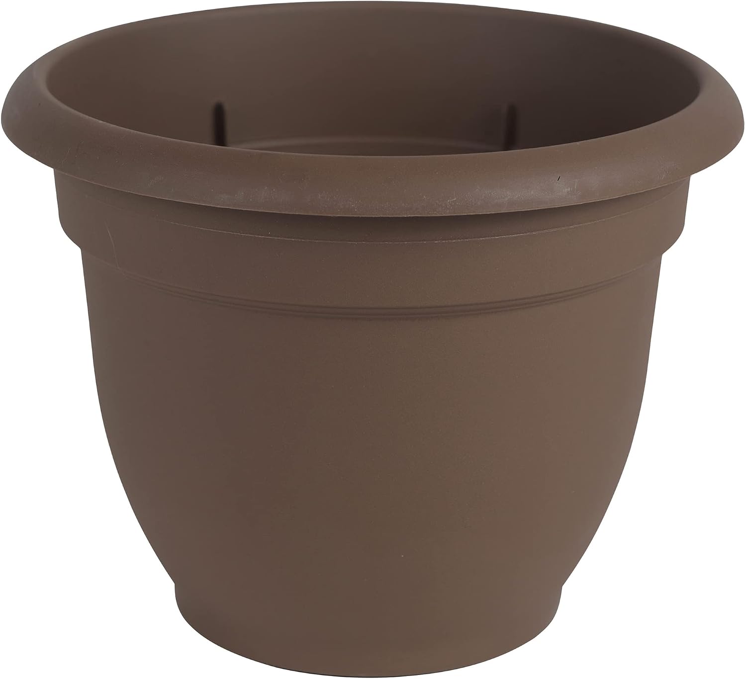 Bloem Ariana Pot Planter: 16" - Black - Durable Resin Pot, for Indoor and Outdoor Use, Gardening, Self Watering Disk Included, 6 Gallon Capacity