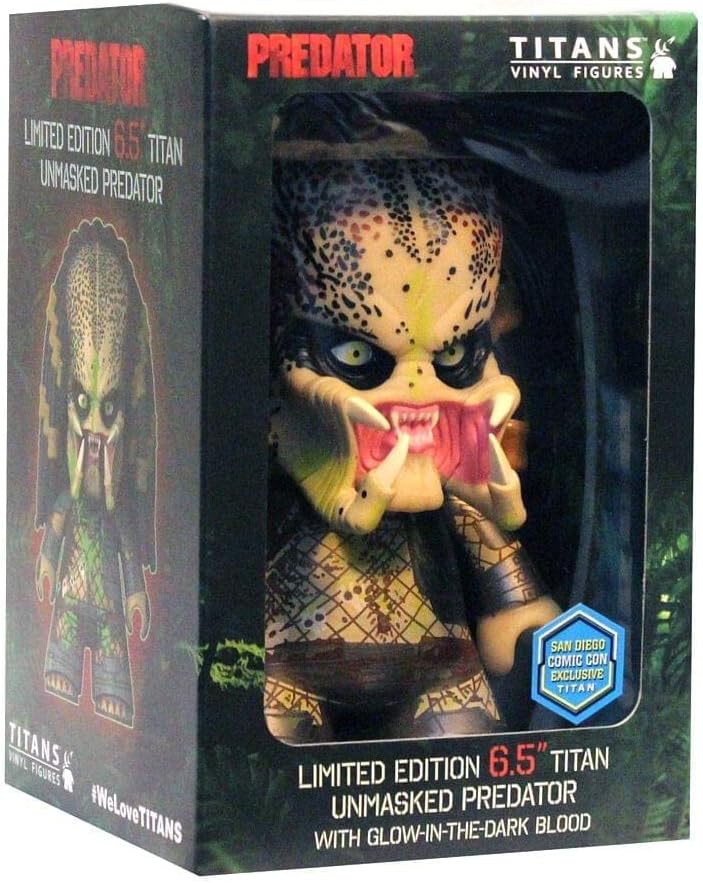 Titans Vinyl Limited Edition 6.5” Unmasked Predator Glow in The Dark SDCC