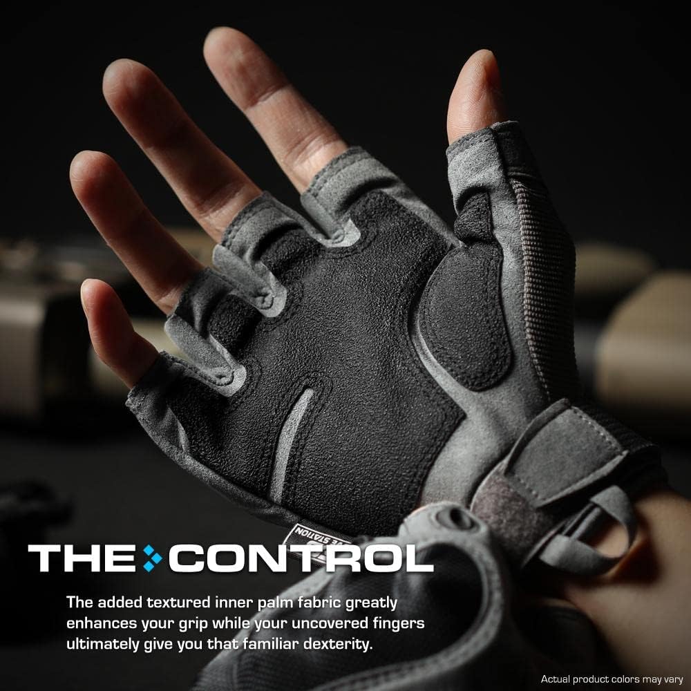 Glove Station Fingerless Knuckle Motorcycle Gloves, TACHK200