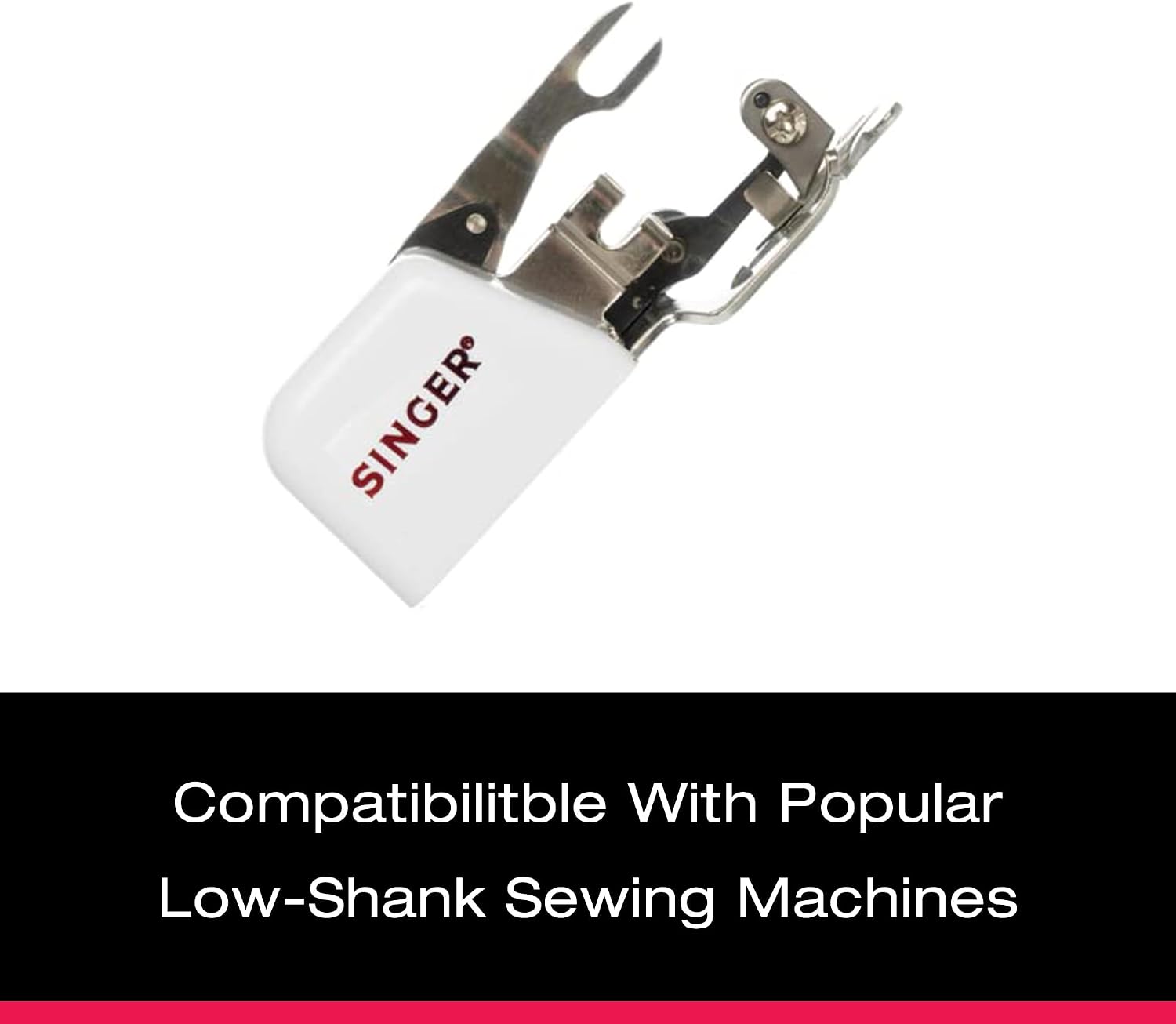 SINGER® Side Cutter Attachment, Compatible with Low-Shank Sewing Machines | Trims and finishes fabric edges, ideal zigzag stitching