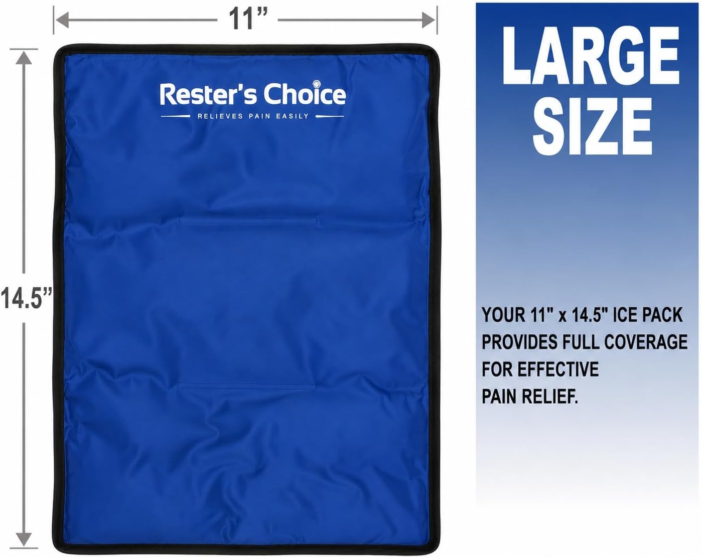Gel Soft Flexible Ice Pack for Injuries Reusable - (Large: 11"x14.5") for Hip, Shoulder, Knee, Back - Comfy Cold Pack Compress for Swelling, Bruises, Surgery