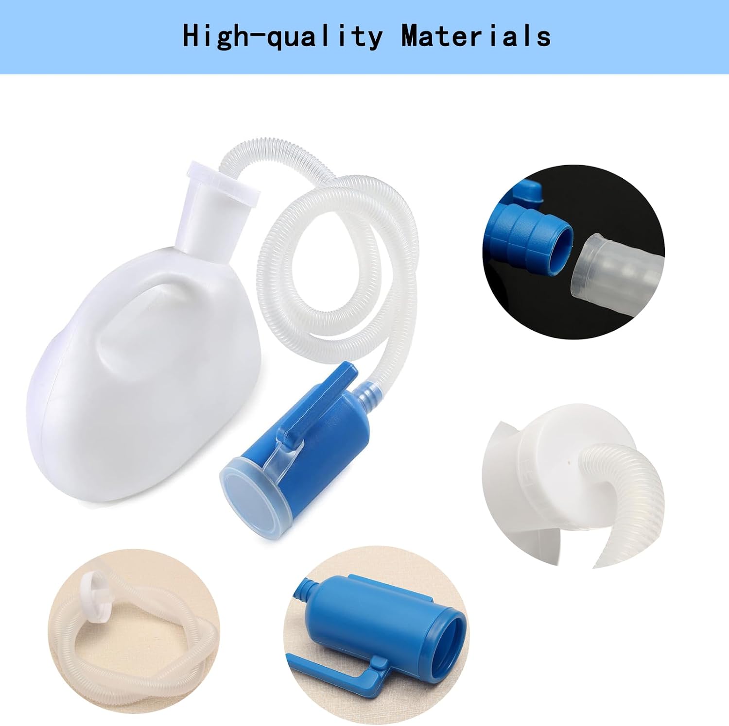 2000ML Urinal for Men, Spill Proof Urine Bottle, Pee Bottle for Hospital