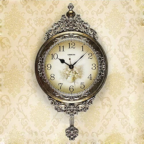 SHISEDECO 29.5" Large Vintage Antique Grandfather Pendulum Wall Clock, Blue