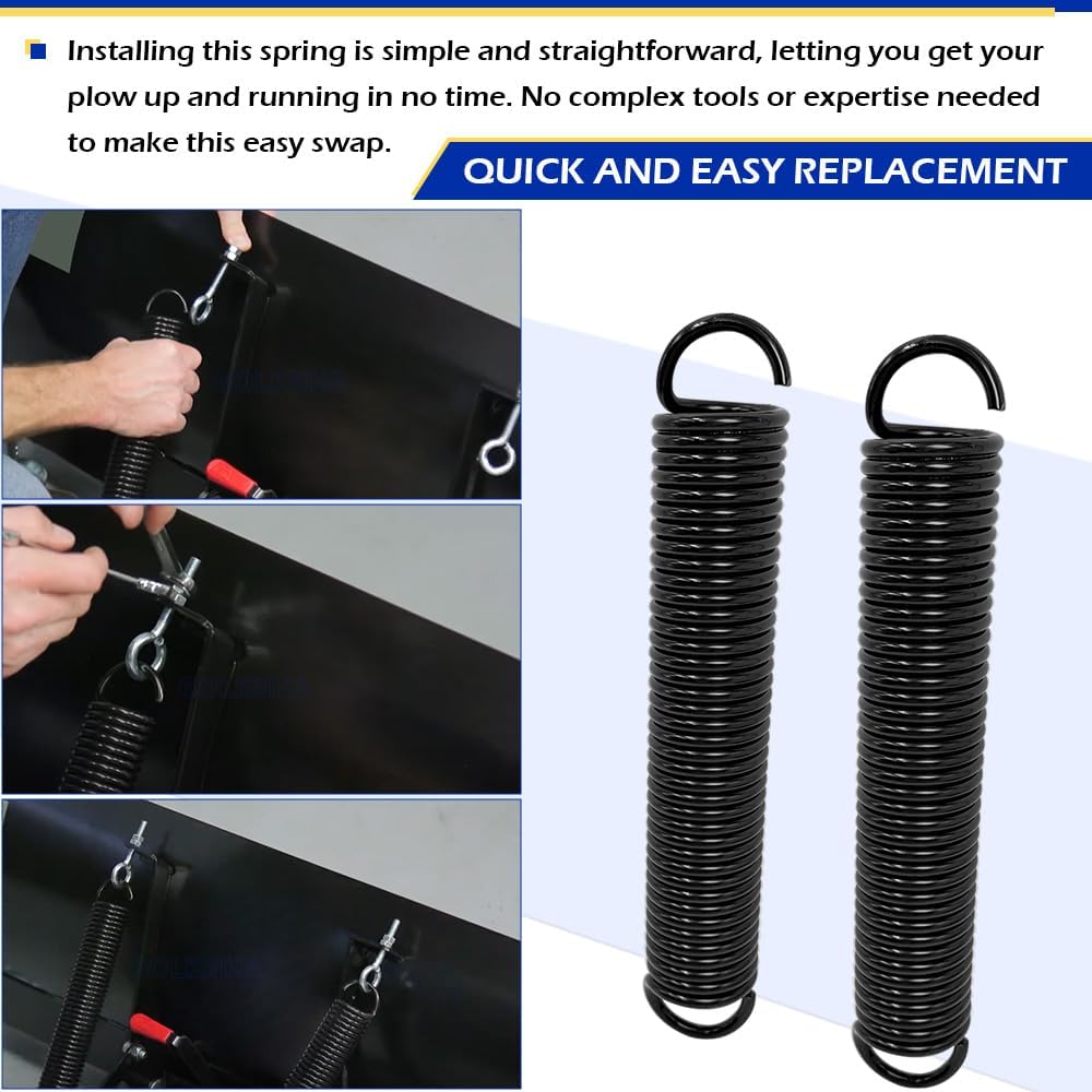 10.82" WARN 71494 Powersports ATV Heavy Duty Snow Plow Trip Spring, Black Compatible with WARN Plow Blades